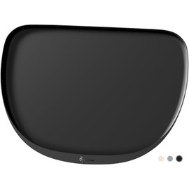 DownyPaws Dog Cat Food Mat for Food and Water, Non-Slip Dog Bowl Mats for Floors Waterproof, Pet Feeding Mat with High Raised Edge, Cat Placemat for Messy Drinkers, 24"×17"，Black