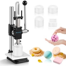 Bonoutil Bath Bomb Press Machine-Heavy Duty Bath Bomb Machine with 4 Molds Set Adjustable Height DIY Soap Press