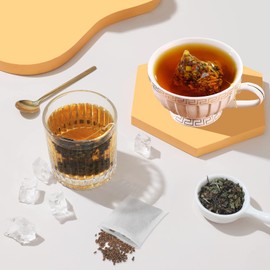 Numola 100Pcs Disposable Tea Bags for Loose Leaf Tea, Empty Tea Bags Natural Material Seal Tea Infuser Bag, Tea Infuser Sachets with Drawstring Herb Sachet Bags for Loose Tea (4" x 3.2")