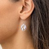 925 Sterling Silver World Map Earrings - Nickel Free and