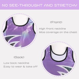 EASTBUDDY Gymnastics Leotard for Girls with Shorts Sparkly Toddler Gymnastics Outfit Kids Leotards Bodysuits Purple 10-12 Years