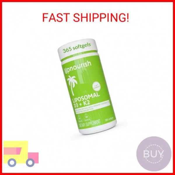 UpNourish Liposomal D3 & K2 MK-7, Advanced Absorption for Optimal
