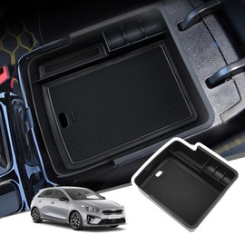 BIBIBO Storage Box for Kia Ceed SW GT Proceed GT 2018-2025 / XCeed GT 2019-2025, Centre Console Organiser with Non-Slip Mat, Centre Armrest, Console Shells Armrests, Car Armrest Rest