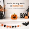 Middle Finger Pumpkin Halloween Ornament Spooky Decor Resin Rude Figurine