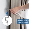 12 PCS Curtain Tie Backs Hooks, Curtain Holdbacks Silver Tie