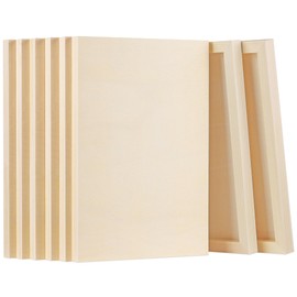 Aodaer 8 Pack Wood Panels 8 x 12 Inch Wooden Panels Canvas Unfinished Craft Wood Boards Panels for Art Crafts Acrylic and Oil Painting Pouring DIY Projects