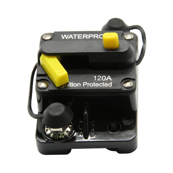 120Amp Audio Circuit Breaker,12V-48V DC Fuse Holder,Replace Fuses,with Reset Button,for