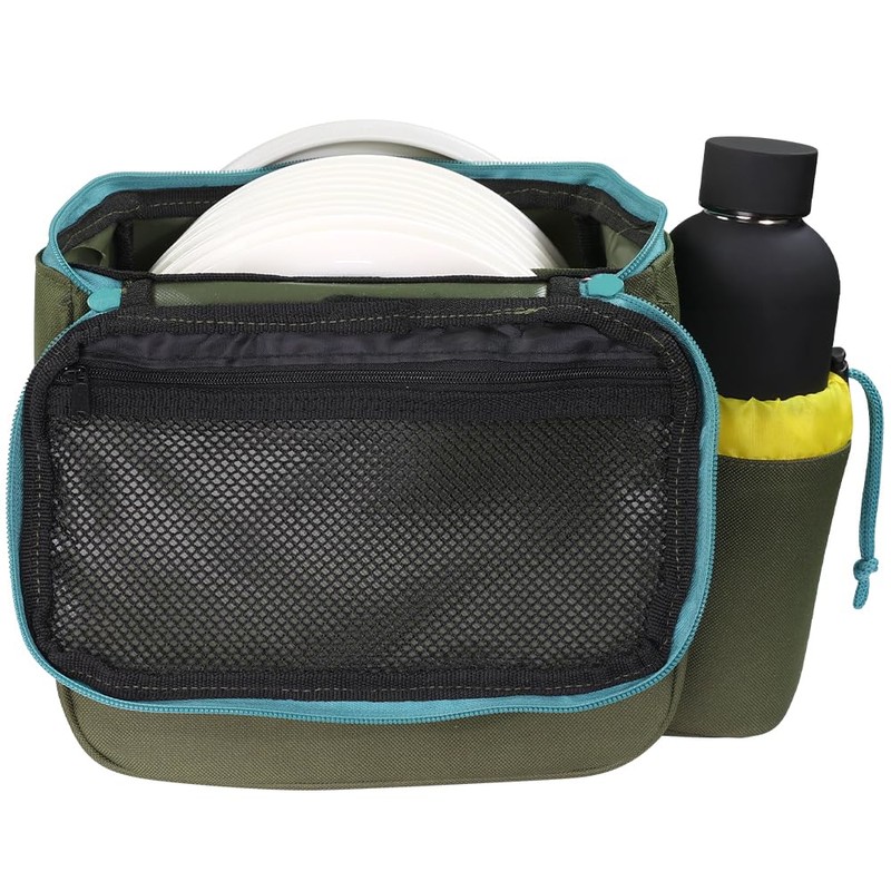 Axiom Discs Cell Disc Golf Starter Bag (Olive/Tropic Blue/Golden Yellow)