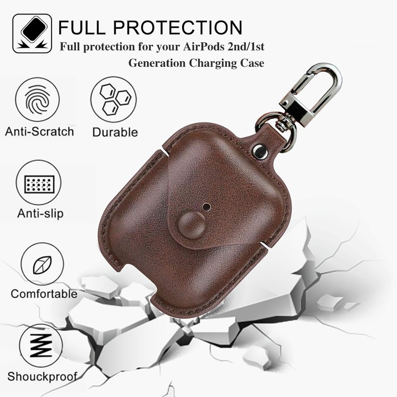 ChouXiLin Leather Case for AirPods 1st/2nd Gen - Premium Shockproof