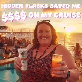 Classy Wino Sunscreen Flask 2-Pack (10 oz Each) – Hidden Alcohol Container | Discreet Liquor-Disguise Bottle for Cruises, Festivals & Concerts | Includes Leakproof Seals & EZ Pour Spout