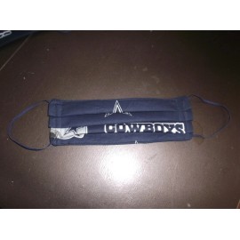Handmade 100% Cotton Mask - Dallas Cowboys Football Logos - 2 layers of fabric
