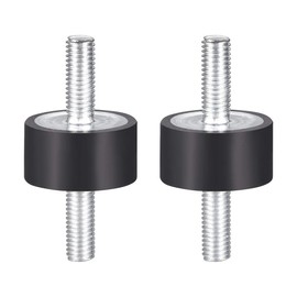 uxcell 30 x 15mm Rubber Mounts,Vibration Isolators,Shock Absorber with M8 x 23mm Studs 2pcs
