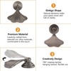 MOROBOR Ginkgo Leaf Shape Knob Handles, 2pcs Antique Nickel Drop