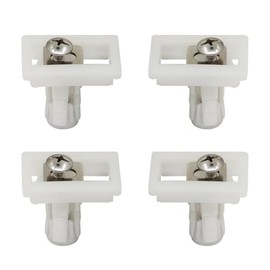 Toilet Seat Hinges for Toilet Seat Attachment with Soft-Close Mechanism, Universal Toilet Seat Mounting Set Made of Plastic with Hinge Bolt and Damper Holder (Hinge Bolts 36 x 45 cm, Pack of 4)