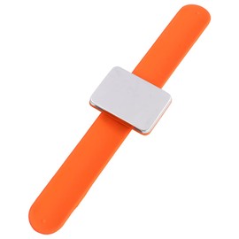 Magnet Case Magnetic Wrist Sewing Pincushion Pin Cushion for Hair Clips Sewing Silicone Wrist Strap Bracelet for Barber Hair Pin Orange Sewing Pin Cushion