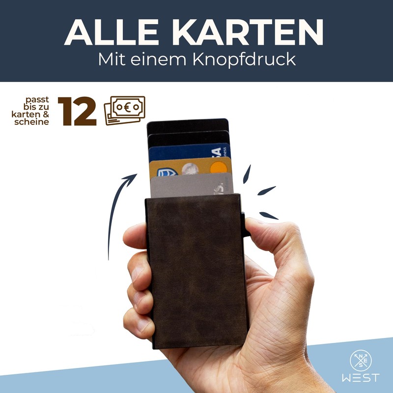 WEST Slim Wallet Men's and Magnetic Closure | Credit Card