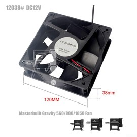 Replacement Fan and Lid/Door Switch Kit for Masterbuilt Gravity Series 560 1050 Digital Charcoal Grill