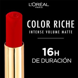 L'Oréal Paris Labial en Barra Mate con Ácido Hialurónico, Color Riche Intense Volume Matte |480 LE PLUM DOMINANT, 1.8g