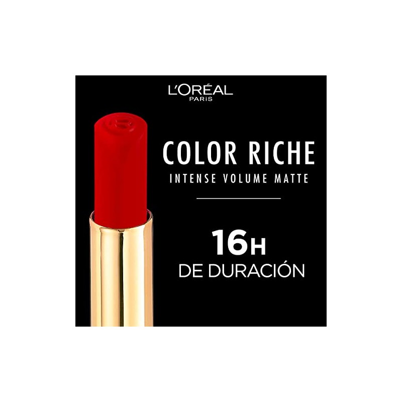 L'Oréal Paris Labial en Barra Mate con Ácido Hialurónico, Color