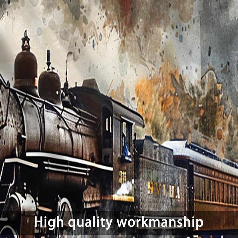 HDESDIS 1 Panel Retro Rustic Train Kitchen Valance Curtains for
