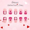 Valentines Press on Nails Short Square Fake Nails With Love