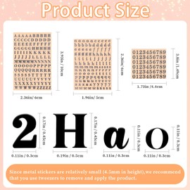 TIESOME 12 Sheets 1280 Pcs Mini Alphabet Stickers, 4.5mm Glitter Self Adhesive Letters Decals Gold Black Silver Rose Gold for Epoxy Resin Casting DIY Craft Scrapbook Nail Keyboard(
