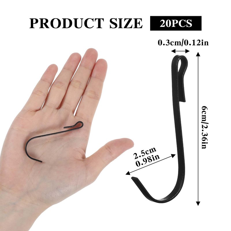 20 Pcs Shelf Hooks Grid Wall Hooks for Wire Shelving
