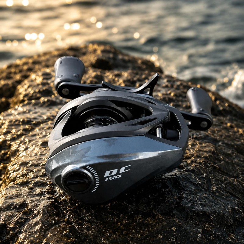 DC Baitcasting Reel, 7. 1:1 Gear Ratio, Digital Control Anti-Backlash,