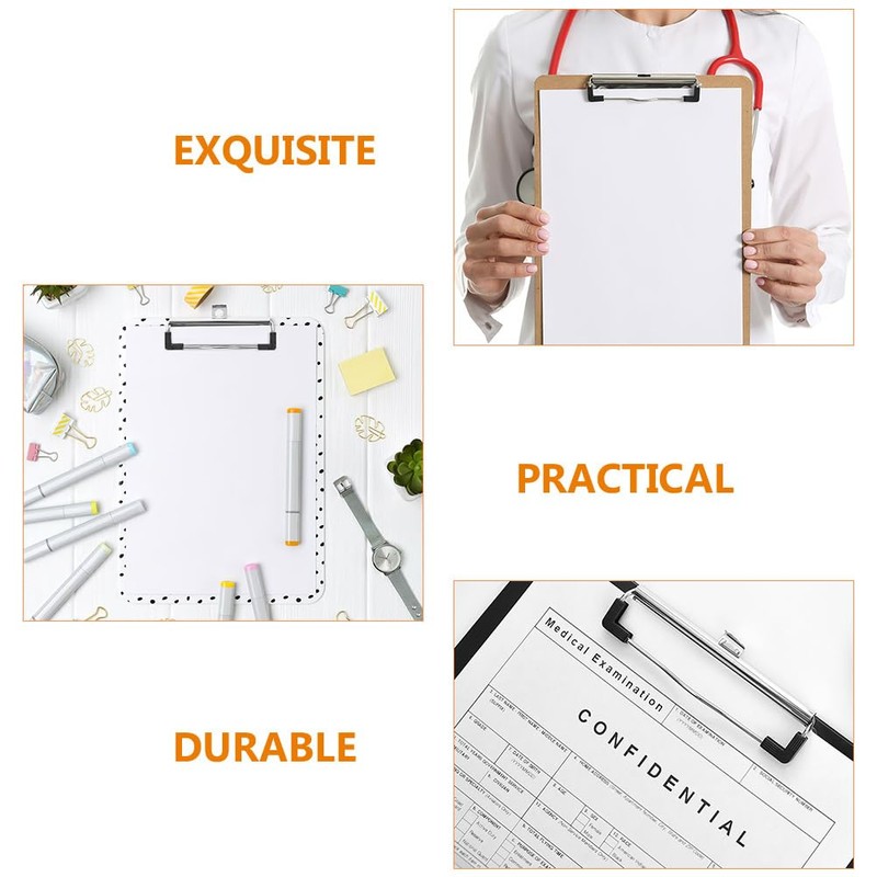MAGICLULU Set of 10 Metal Clipboard Clips with Rubber Grip