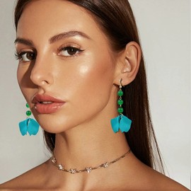 Flower Earrings for Women Statement Earrings Colorful Matte Floral Stud Earrings Chic Cute Boho Earrings Jewelry for Women Gifts for Birthday Party