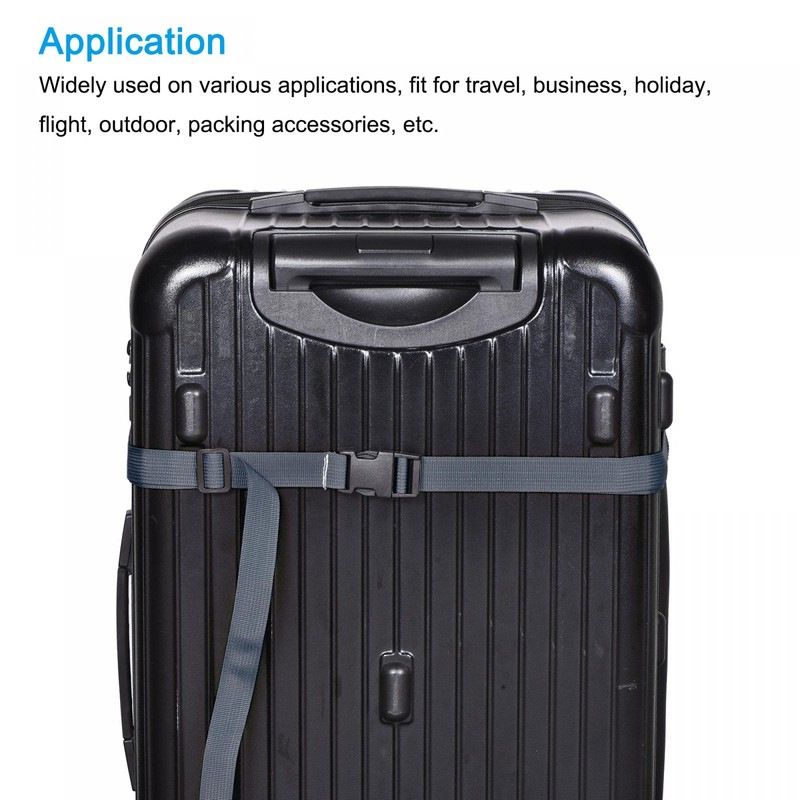sourcing map Luggage Straps, 1.5m Length Adjustable Suitcase Belts with