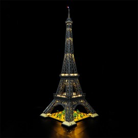 MENZAVA Light Set Compatible with 10307 Eiffel Tower Icons - LED Lighting Set for Building Blocks Model - Model Set Not Included