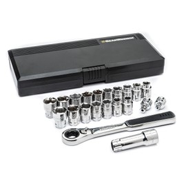 Gearwrench, 25 piezas 1/5.1 cm Drive (30 mm) Pass Thru juego de carraca con bloqueo Flex-Head