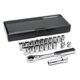 Gearwrench, 25 piezas 1/5.1 cm Drive (30 mm) Pass Thru juego de carraca con bloqueo Flex-Head