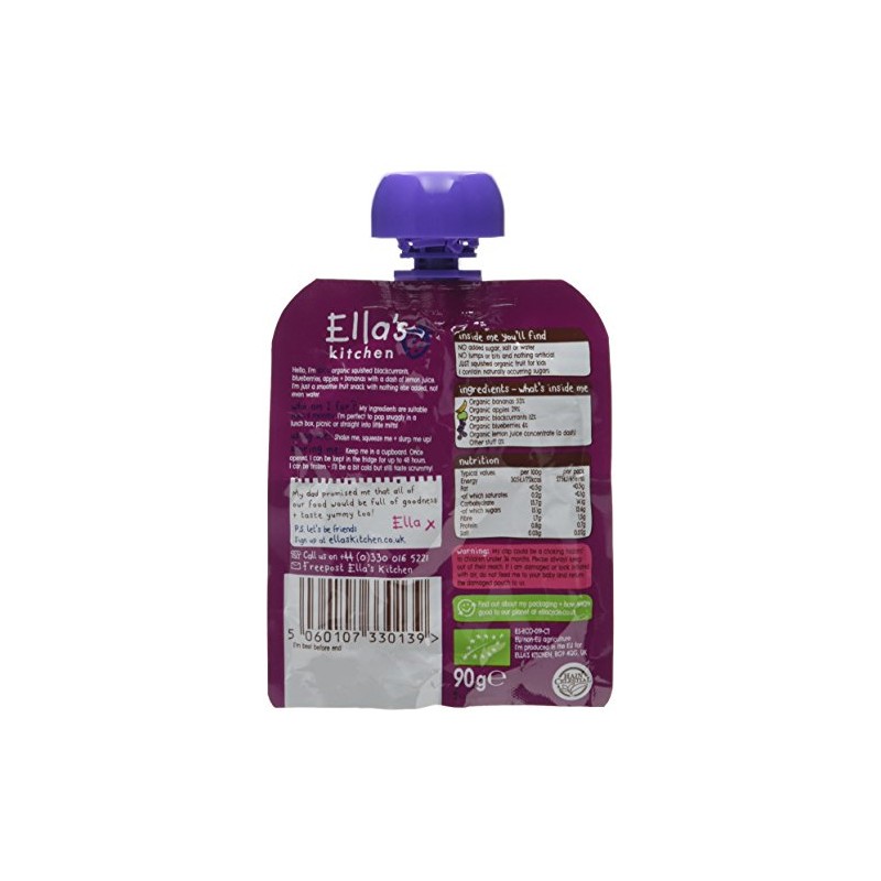 Ella's Kitchen The Purple One Fruit Smoothie, 5 x 90g