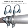 Ganluuree 8-Pack 2.5" Exhaust Clamp U-Bolt Kit Heavy Duty Mild