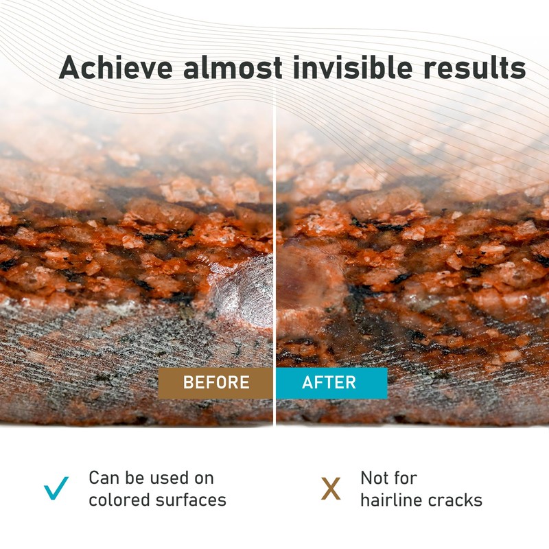 Granite Repair Kit (Clear/Transparent) I Suitable for Most Repairs I