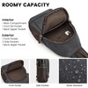 S-ZONE RFID Crossbody Sling Backpack Men Water Resistant Canvas Shoulder