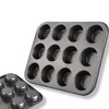 CRYSTAL CROWN Muffin Tray 12 Cup Muffin Pan, Non-Stick Muffin