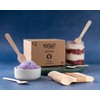 FOOGO Green 250pcs Wooden Dessert Spoons, 11cm Small Disposable Cutlery,