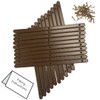 20 (10 Pairs) of Brown Plastic Drawer Runners with Screws