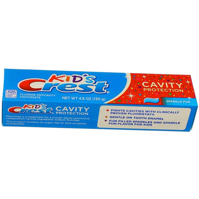 Crest Kids Tube Size Sparkle Fun Cavity Protection Toothpaste, 4.6