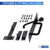 XFORT® Black Suffolk Gate Latch, Garden Gate Latch, Door Catch,