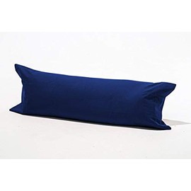 Large Size BOLSTER PILLOW CASES Only For Multiple Uses - 4 Sizes & 20 Colors Choice - Pregnancy Pillow case/Nursing Pillow/Maternity Pillow (Navy Blue - KING 5 Feet 60")