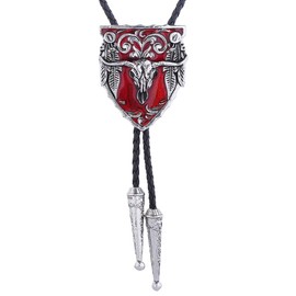 HUABOLA CALYN Bolo tie Men- Native American Western Cowboy Rodeo Longhorn bull Bolo ties