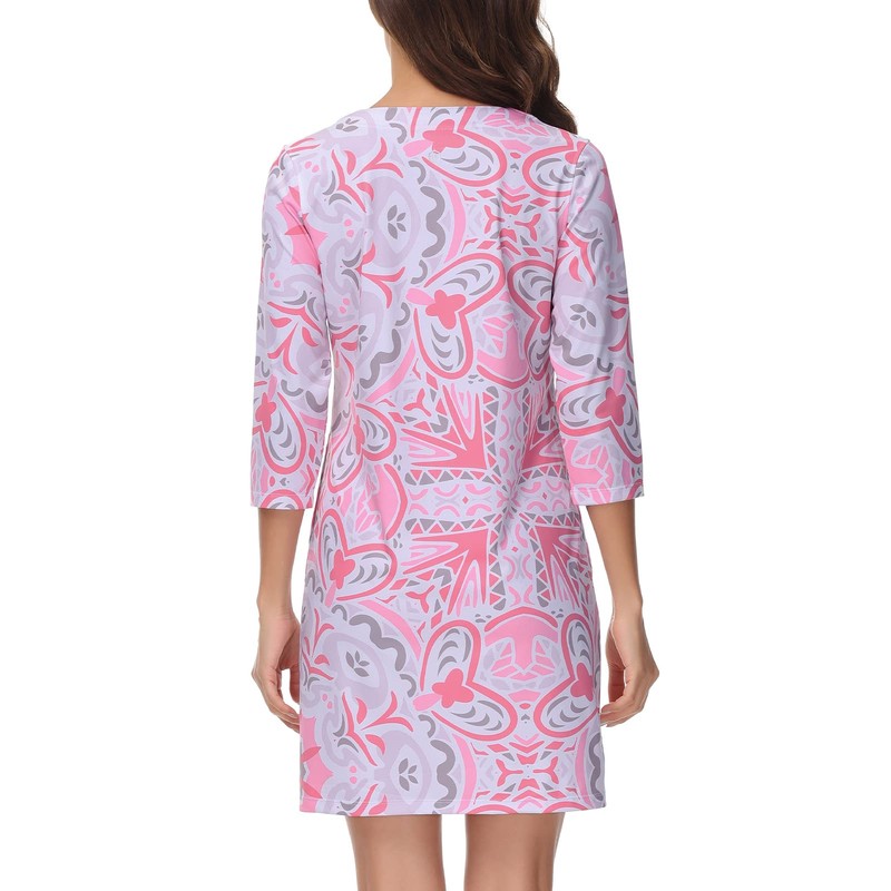 Lightbare Women’s 3/4 Sleeve Dress with Pockets UPF 50+ Casual