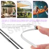 Swpeet 21Pcs 7Sizes Stainless Steel V-Shaped Push Button Spring Clips