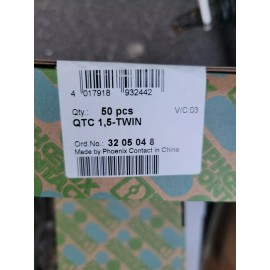 Phoenix Contact 50 Pieces Phoenix Contact Qtc 1,5 -twin 3205048 through Terminal