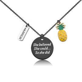 Lywjyb Birdgot IVF Pineapple Necklace IVF Warrior Pineapple Gift IVF Encouragement Gift (She Believed IVF Ne CA)