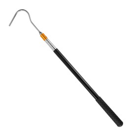 Lyreh RV Awning Opener Puller, 19.69-62.99in Stainless Steel Multi-Section Locking Telescopic Hook Pole Awning Pull Down Rod with Rubber Handle Grabber Tool for Tent Shelter Camper Canopy Truck Bed